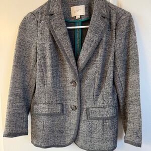 Loft Herringbone Blazer